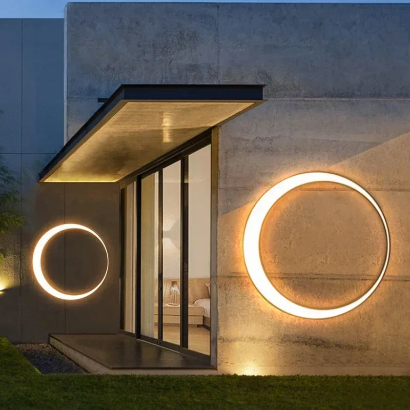 Axyaa Waterproof Moon Wall Lamp for Outdoor and Garden Decor