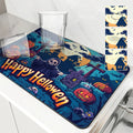 Axyaa Halloween Drying Mat - Absorbent Placemat for Table Cup Drying