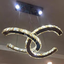 Axyaa Circular Crystal LED Pendant Light for Modern Home Decor