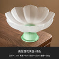 Axyaa Lotus Fruit Plate: Pink Nut Refreshment Plate for Living Room Coffee Table