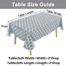 Axyaa Waterproof PVC Tablecloth Rectangle Table Cover for Wedding Dining, Moroccan Design