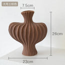 Axyaa Retro Ceramic Vase: Stylish Home Decor Sculpture for Flowers and Dried Arrangements