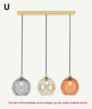 Axyaa Glass Chandelier LED Pendant Light - Colorful Nordic Hanging Lamp