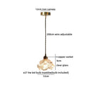 Axyaa Flower Glass LED Pendant Light Chandelier - Modern Kitchen Island Hanging Lamp Fixtures