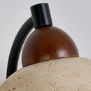 Axyaa Wabi Sabi LED Wall Lights Wood Yellow Travertine Glass Modern Bedside Lamp