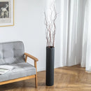 Axyaa Modern Metal Cylinder Floor Vases - Set of 2 Large
