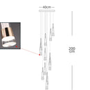 Axyaa Nordic Home Decoration Stair Chandelier Living Room Bedroom Dining Room Pendant Ceiling Light