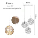 Axyaa Glass Ball LED Spiral Chandelier - Modern Lighting for Home, Restaurant, Hotel