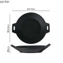Axyaa Ceramic Double Ear Plate: Deep, Salad, Pasta, Dessert Plates - Creative Tableware