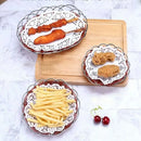 Axyaa Handwoven Fruit Platter: Plastic Imitation Vine, 10 Sizes, Brown Serving Basket