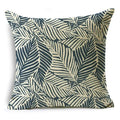 Axyaa Blue Texture Print Linen Cushion Case for Living Room Sofa - 40cm/45cm/50cm