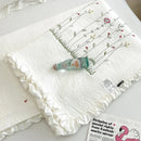 Axyaa Floral Embroidered Summer Blanket Set - Lightweight Quilted Comforter