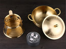 Axya Copper Cooking Pots Set: Small Hotpot Stove & Milk Pot Cookware Set