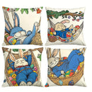 Axyaa Modern Rabbit Lazy Style Pillowcase, Short Plush, Polyester, Cartoon Anime Theme