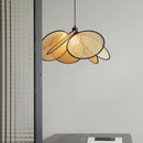 Axyaa Wicker Rattan Pendant Light: Country Style Bamboo Decoration for Dining Room