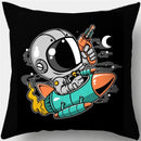 Axyaa Spacemen Rocket Pillowcase for Sofa Home Decor Kids Room