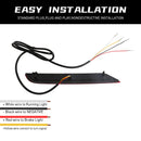Axyaa LED Rear Bumper Reflector Lights with Running Brake and Dynamic Turn Signals