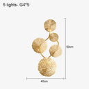Axyaa Lotus Leaf Wall Lamp: Nordic Modern Minimalist Bedroom Living Room Study Lighting