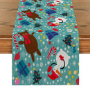 Snowman Tree Table Runner Kitchen Dining Decor by Axyaa