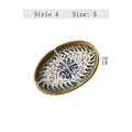 Axyaa Rattan Shell Inlaid Storage Basket: Light Luxury Tray for Living Room and Entrance