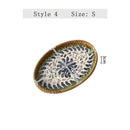 Axyaa Rattan Shell Inlaid Storage Basket: Light Luxury Tray for Living Room and Entrance