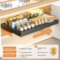 Axyaa Retractable Spice Drawer Organizer with Slide Rails - Cabinet Storage Rack