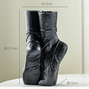 Axyaa Ceramic Ballet Shoes Vase: Artistic Desktop Decor & Dried Flower Arrangement Accessory