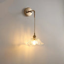 Axyaa Clear Glass LED Wall Lamp Modern Crystal Light for Living Room