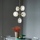 Axyaa Acrylic Flower Chandelier LED Pendant Light for Dining & Bedroom Décor