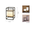 Axyaa Modern Black Iron Table Lamp with White Fabric Shade and E27 LED Bulb