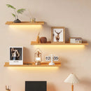 Axyaa LED Wooden Wall Light Fixture Bookshelf Divider Shelf Sconces