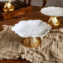 Axyaa Ceramic Dessert Plate Set. High-Footed, European-Inspired Design for Elegant Dining.