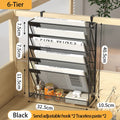 Axyaa 5-Pocket Mesh Wall File Holder and Magazine Rack for Paper Organization