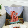 Axyaa Anime Art Pillowcase Cushion Cover 45*45 for Sofa Decor