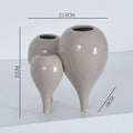 Axyaa Ceramic Bubble Vase Set - Abstract Handicraft Flower Arranger