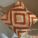 Axyaa Embroidered Geometry Tassel Pillow Cover for Stylish Home Decor