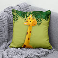 Axyaa Jungle Green Leaf Animal Print Pillowcase for Home Decor