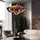 Axyaa Nordic LED Chandelier: Modern Stainless Steel Luxury Lighting for Living, Dining, Bedroom