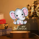 Axyaa Custom Name Children's Animal Night Light - Personalized Acrylic Lamp