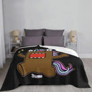 Axyaa Domo Kun Unicorn Flannel Blanket: Japanese Anime Rockers Throw Blanket