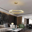 Axyaa Luxury Crystal Chandelier - Modern Gloss Lighting for Living and Dining Room