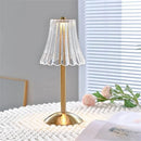 Axyaa Acrylic LED Table Lamp, Rechargeable Dimmable Night Light for Modern Book Room