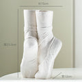 Axyaa Ceramic Ballet Shoes Vase: Artistic Desktop Decor & Dried Flower Arrangement Accessory