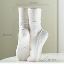 Axyaa Ceramic Ballet Shoes Vase: Artistic Desktop Decor & Dried Flower Arrangement Accessory
