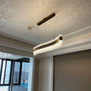 Axyaa Modern Crystal Chandelier: Luxury LED Pendant Lights for Living Room & Kitchen