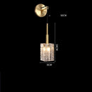 Axyaa Water Droplet Crystal LED Wall Light - Copper Bedroom Living Room Bathroom Mirror Lamp