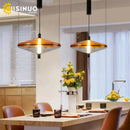 Axyaa UFO Spaceship Pendant Light with LED Glass Shade for Dining Room & Living Room