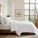 Axyaa Cotton Box Stitch Quilt Set King, 3-Piece Lightweight Cozy Coverlet