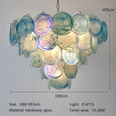 Axyaa Circular Glass Chandelier for Hotel Villa, Living Room, Dining Room, Bedroom