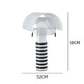 Axyaa Black White LED Stripe Table Lamp for Children's Bedroom & Living Room